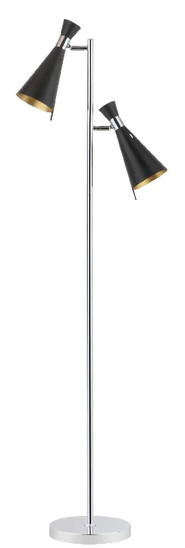 Safavieh Sabrin Floor Lamp 20" x 10" x 61.5" Chrome