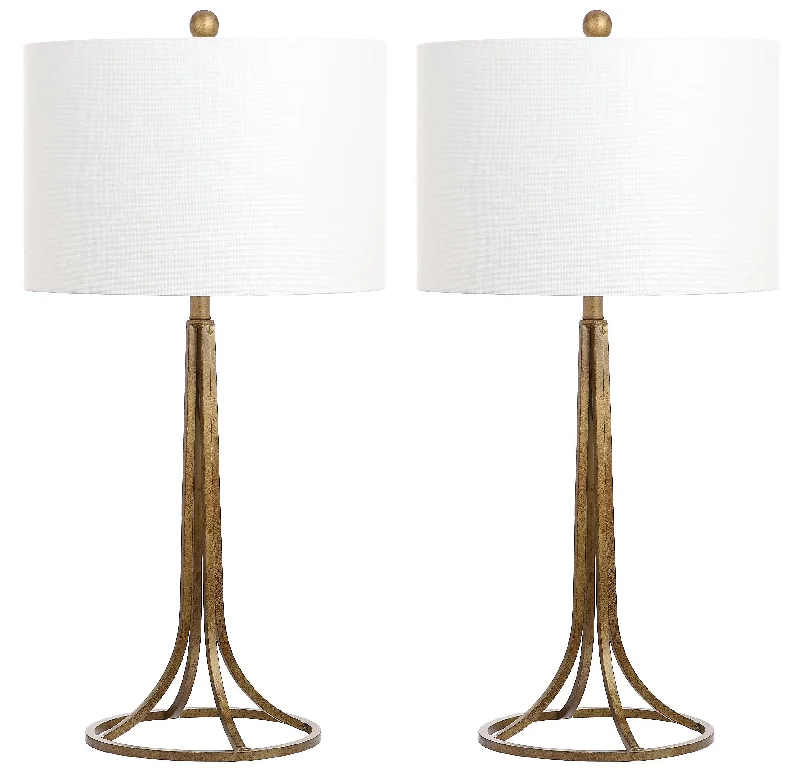 Safavieh Shirley 30 Inch H Table Lamp 15" x 15" x 30" Brass