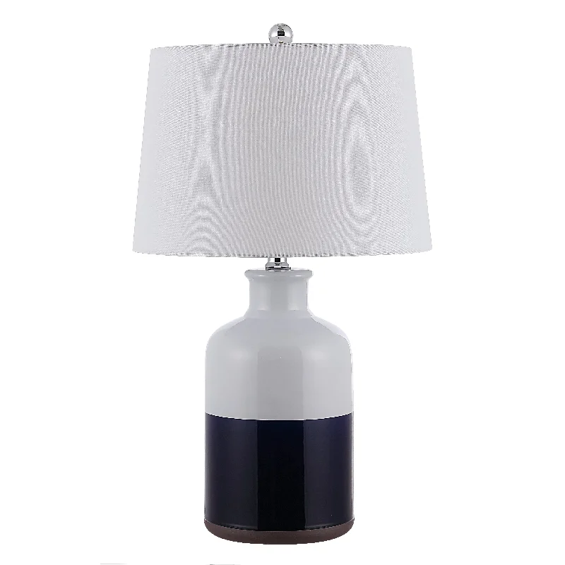 Safavieh Weldon Ceramic Table Lamp 15" x 15" x 25.5" Navy