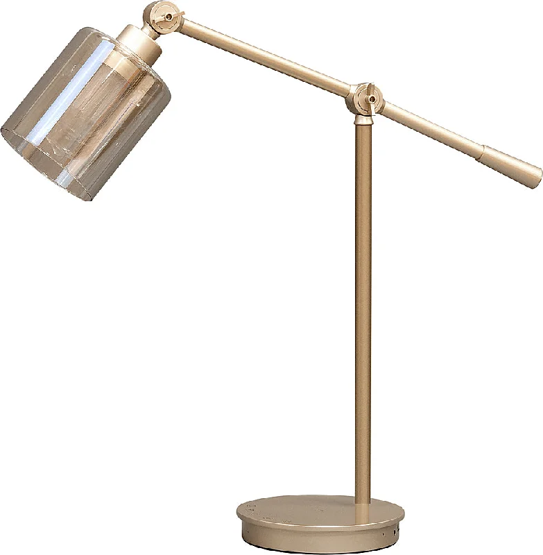 UltraBrite EDISON III Antique Brass Vintage Style LED Lamp with Wireless Charging&Mood Light Antique Brass