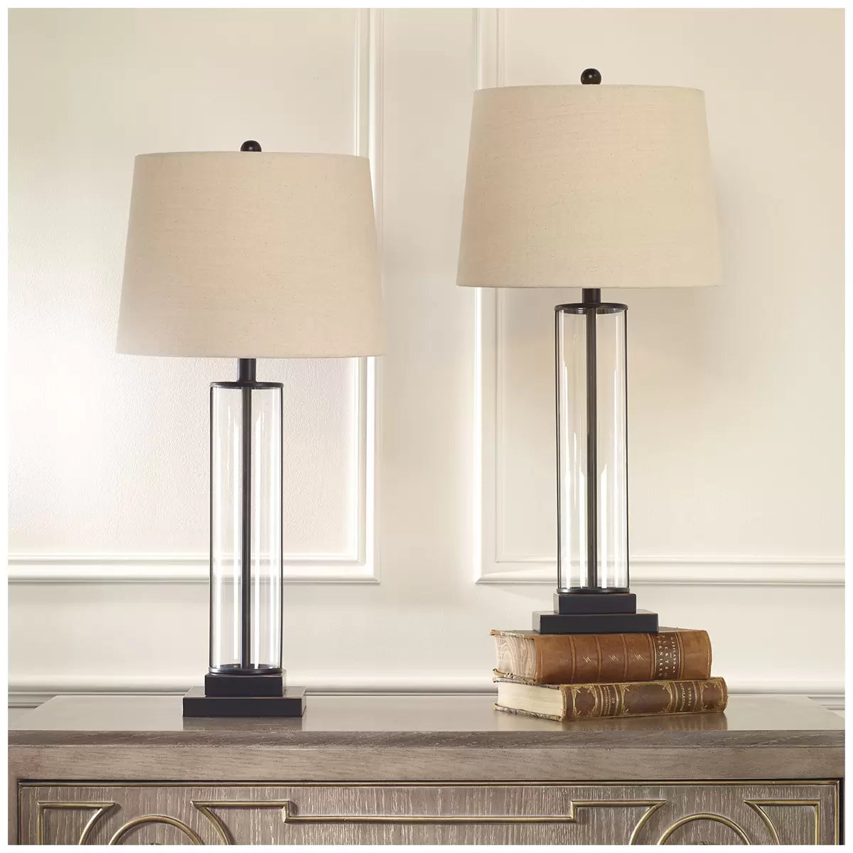 Costco Paris Glass Table Lamp - 2 In 1