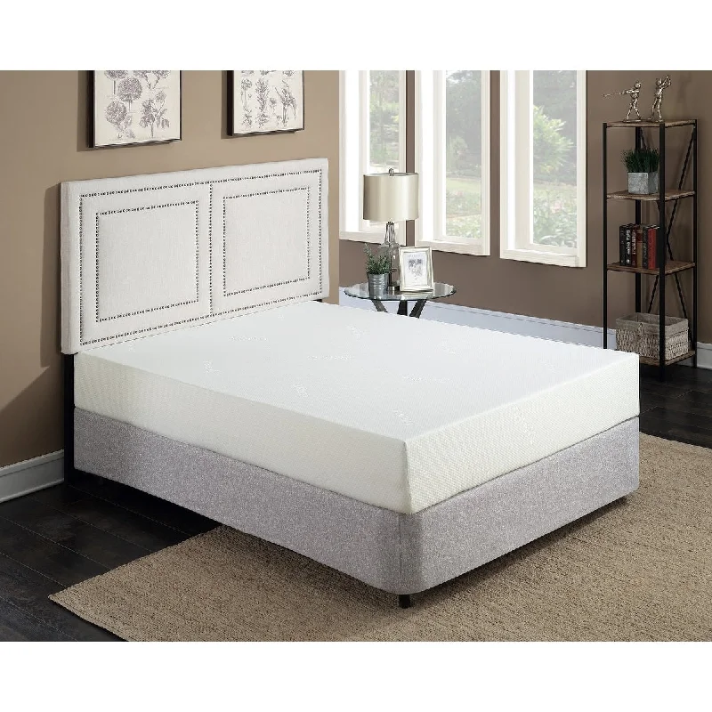 10 in. Gel Memory Foam Bed Mattress in a Box, Comfort Cool Mattress, White