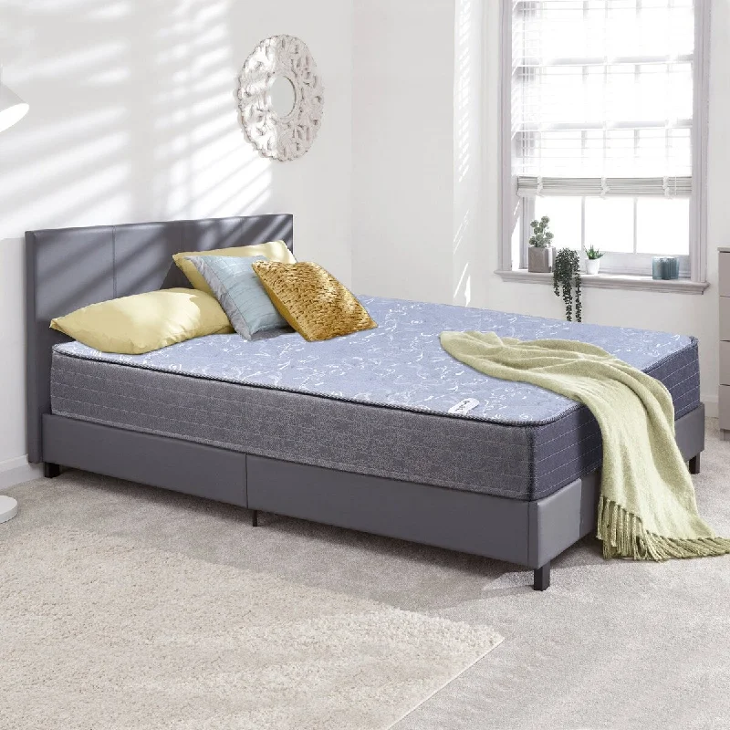 11-Inch Firm Foam Encased Euro Top Gel Infused innerspring mattress.