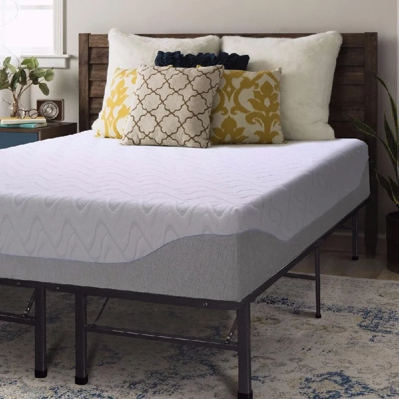 11 Inch Gel Memory Foam Mattress and Bed Frame Set By Crown Comfort