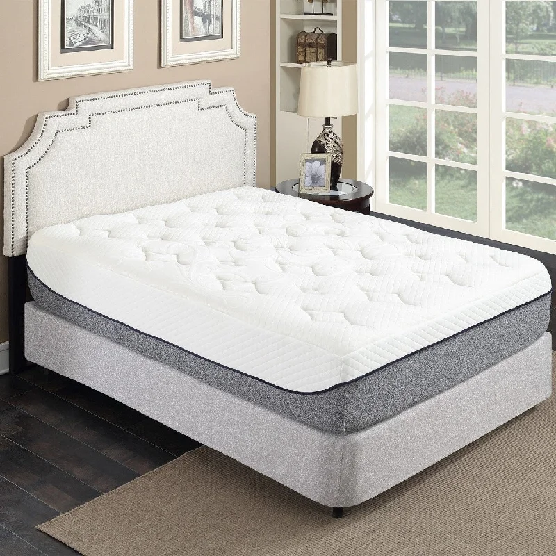 13 in. Gel Memory Foam Bed Mattress in a Box, Comfort Cool Mattress, White