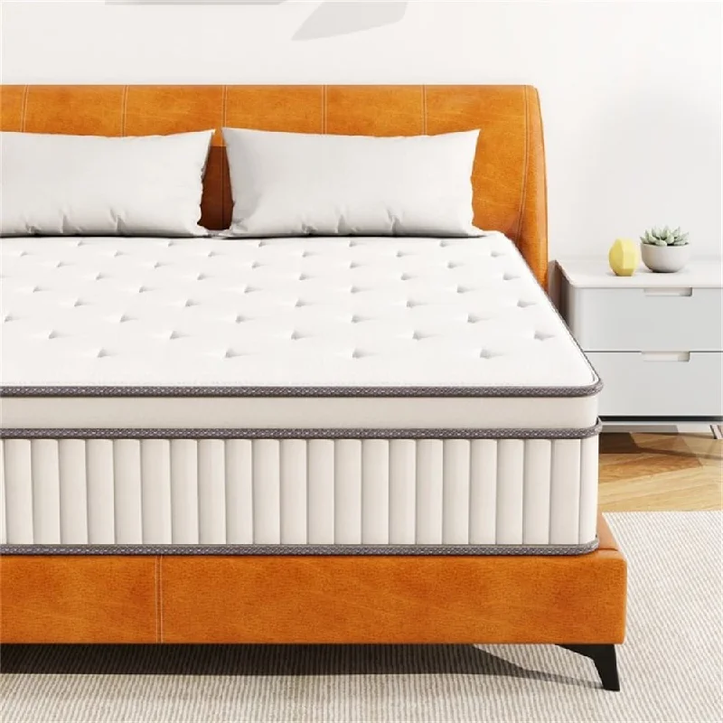 14 Inch Hybrid Full Mattress,Memory Foam Hybrid 14 Inch Full Size Springs Mattresses, Medium Feel Mattress for Pressure Relief