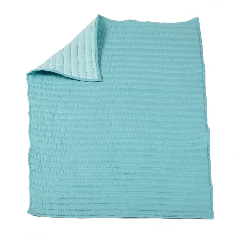 Baby's First-- Quilted Blanket Aqua