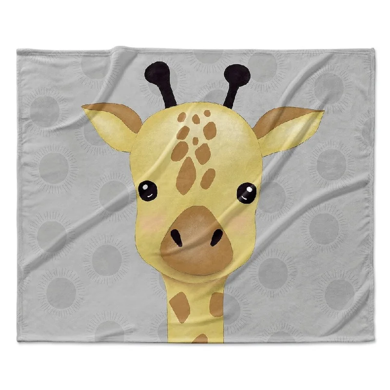 GIRAFFE GREY Ultra Soft Baby Blanket By Kavka Designs - 40X30