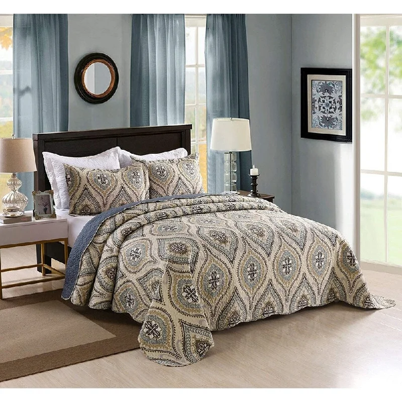 MarCielo Lightweight 3-pc. Quilt Bedspread Set