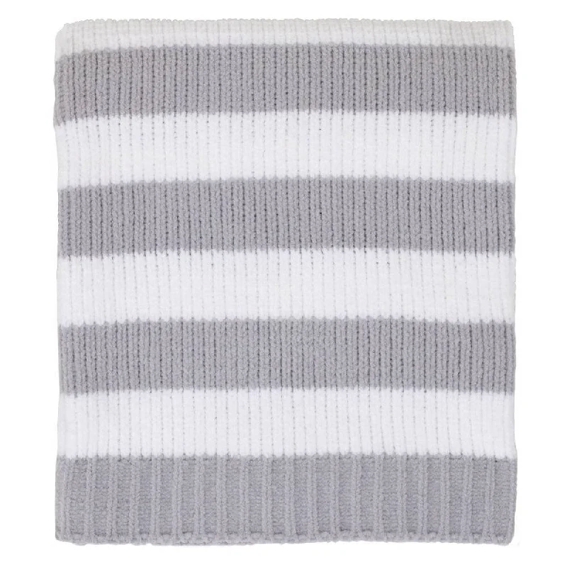 Nautica Uni Grey Appliqued Anchor Blanket