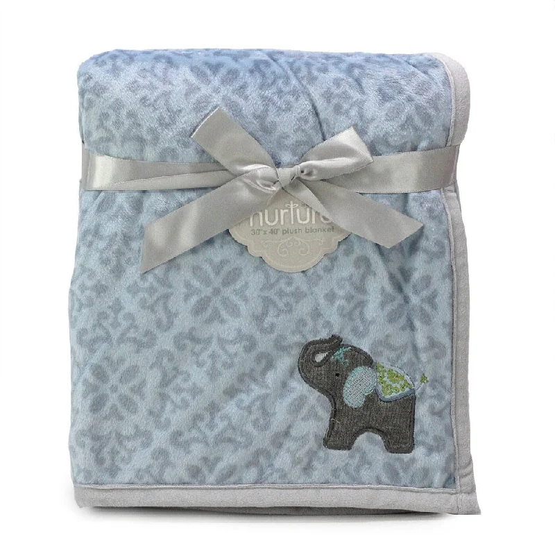 Nurture Elephant Jubilee Plush Blanket with Applique