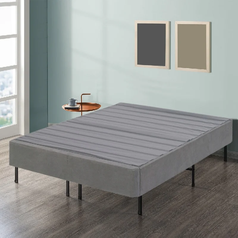 Onetan , 8-Inch Quikat Wood Box Spring/Foundation For Mattress , Suede Material.