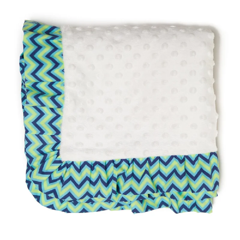 Pam Grace Creations Zig Zag Elephant Chenille Baby Blanket