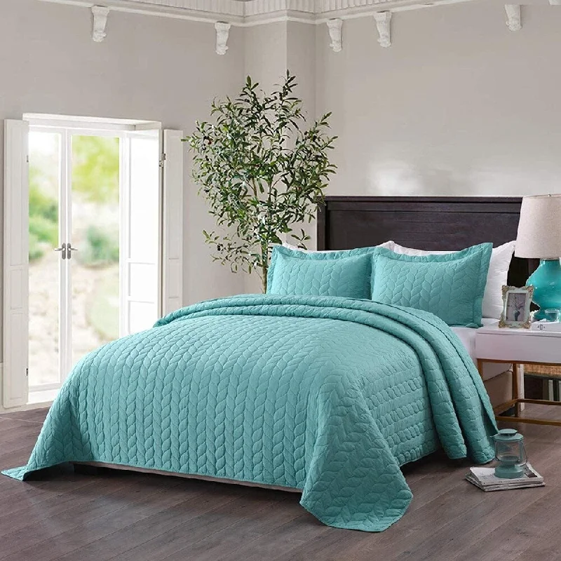 Porch & Den Heightsview Prewashed 3-piece Quilted Bedspread Set