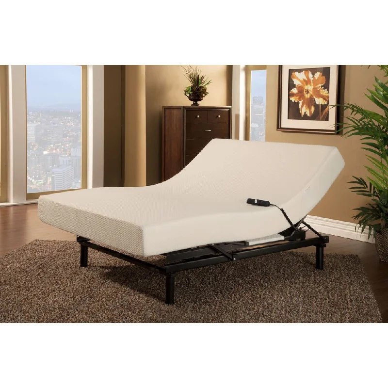 Sleep Zone Loft Single Motor Adjustable Bed with Queen-size Visco Memory Foam Mattress