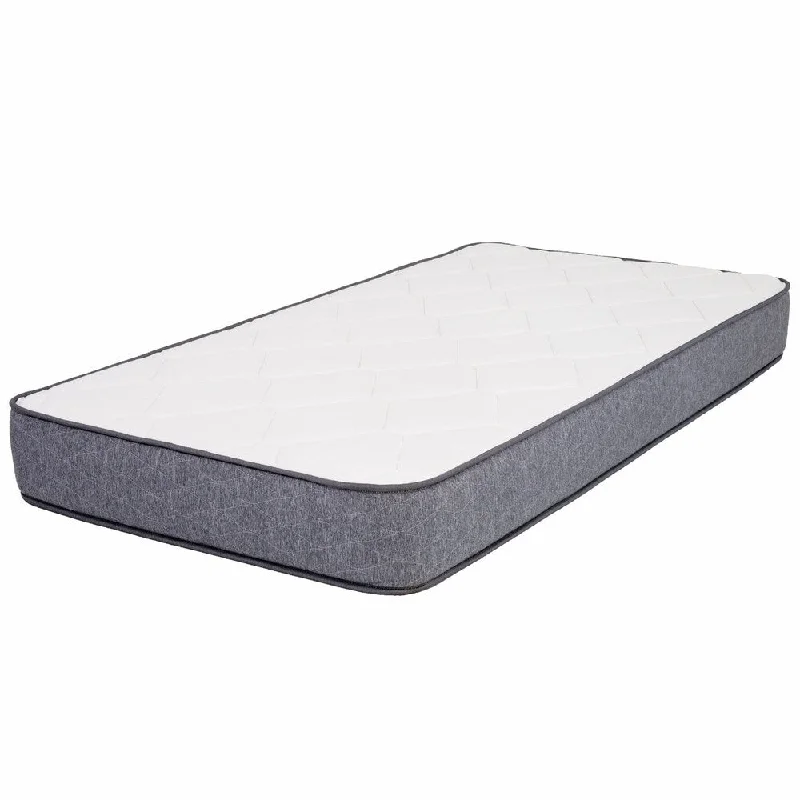 SpaceMaster 10" California King Gel Memory Foam Mattress - White with Grey Border