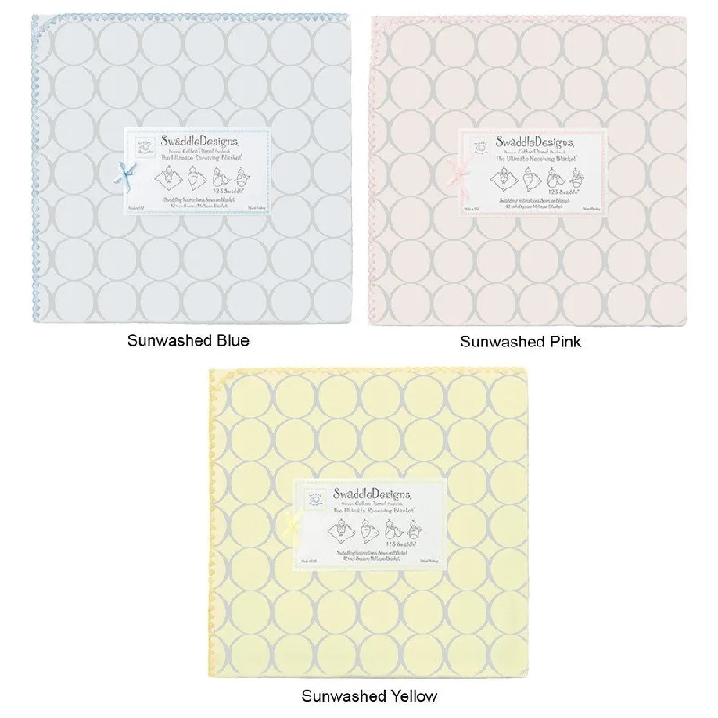 SwaddleDesigns Sterling Mod Circles Ultimate Receiving Blanket