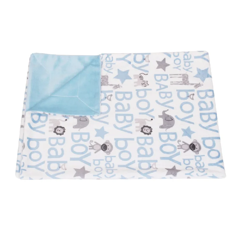 Thro by Marlo Lorenz Cory Baby Boy Blue Safari Throw