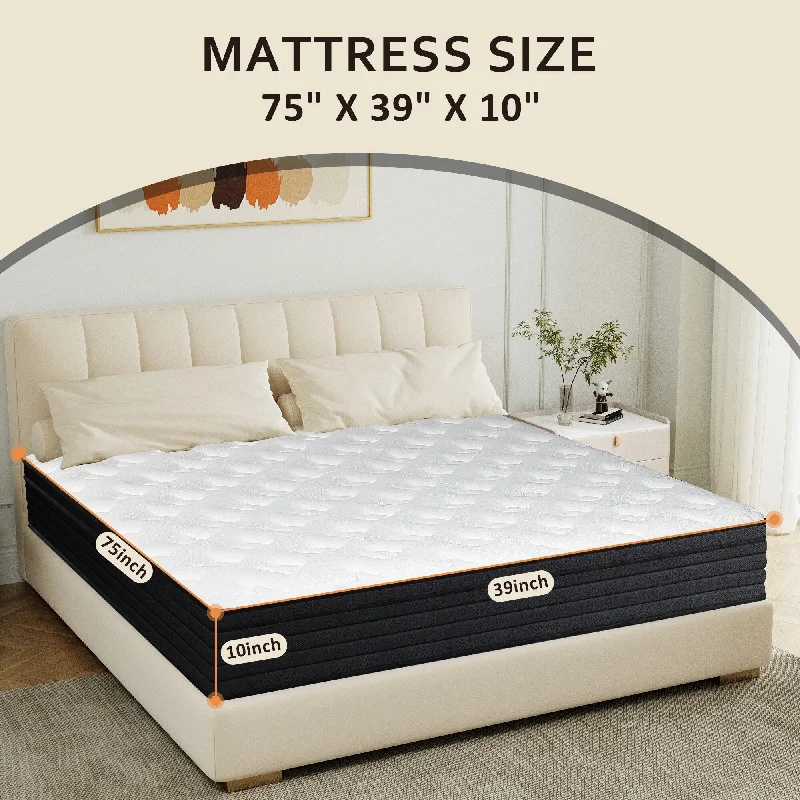 Twin Memory Foam Hybrid Mattress in a Box with Pocket Spring