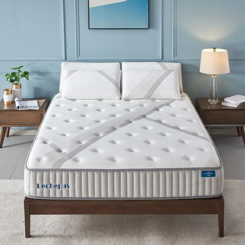 Twin Size Mattress 10 Inch Euro Top Hybrid Mattress, Gel Memory Foam for Cool Sleep and Balance Support