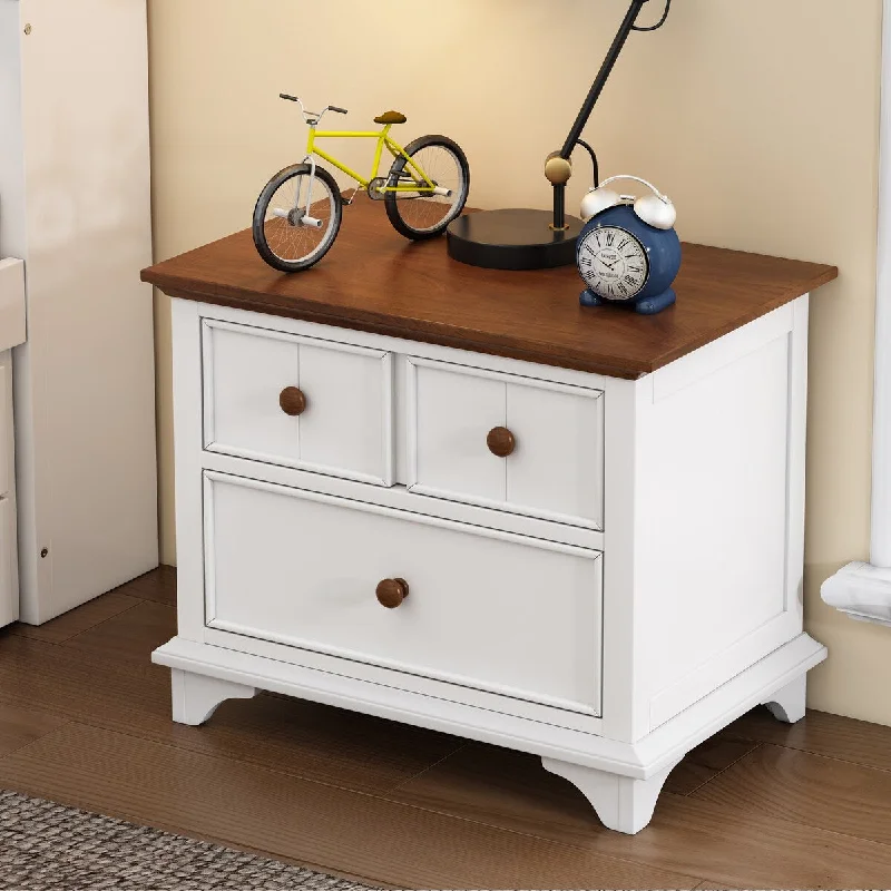 Two-Drawer Nightstand Kids Night Stand End Side Table for Bedroom,Kids' Room