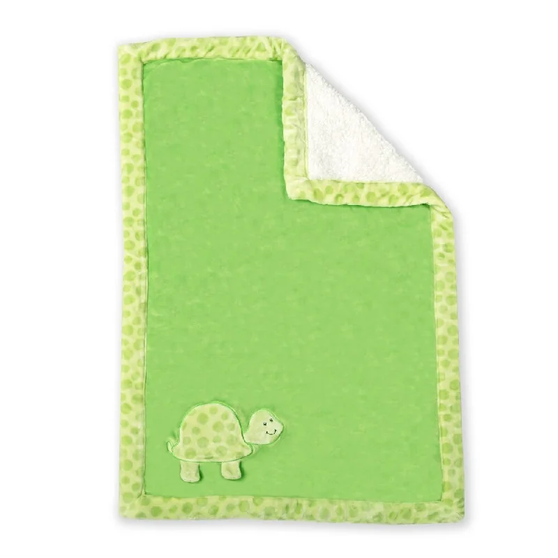 Ultra Soft Reversible Baby Blanket- Turtle