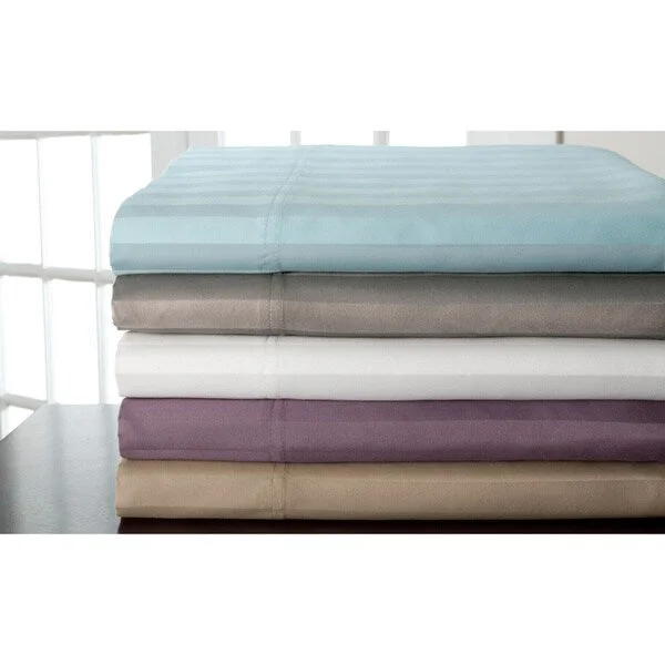 Amberley Woven 800 Thread Count Stripe Cotton Rich 6-piece Sheet Set