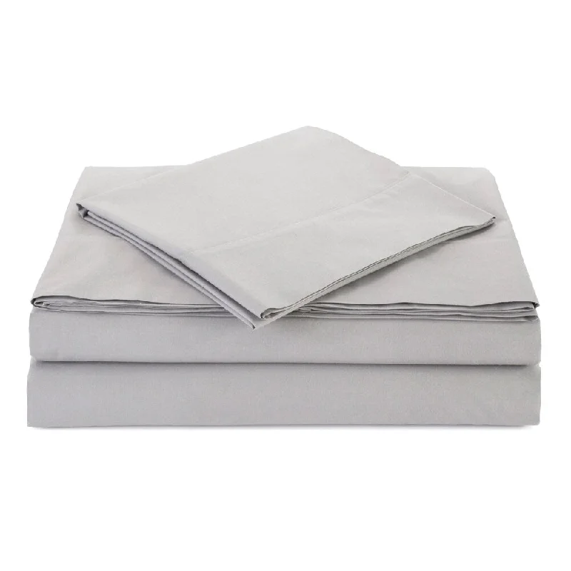 Atelier Martex Percale Full Grey Sheet Set