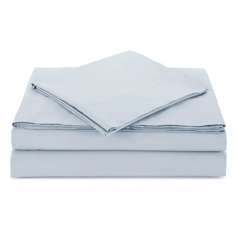 Atelier Martex Percale Queen Powder Blue Sheet Set