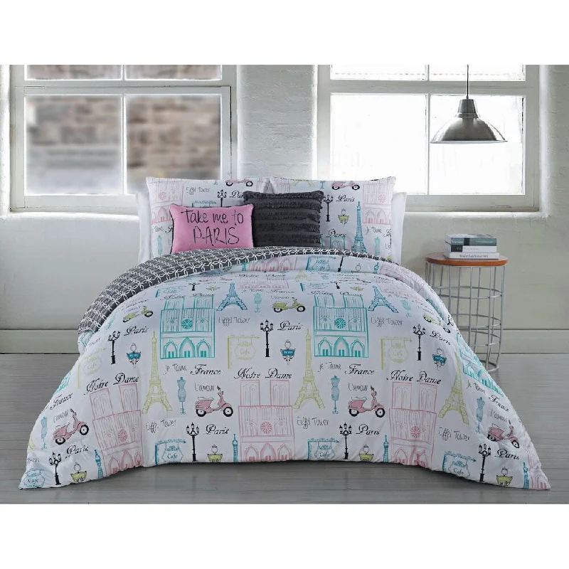 Avondale Manor Dominique 5-piece Paris Themed Comforter Set