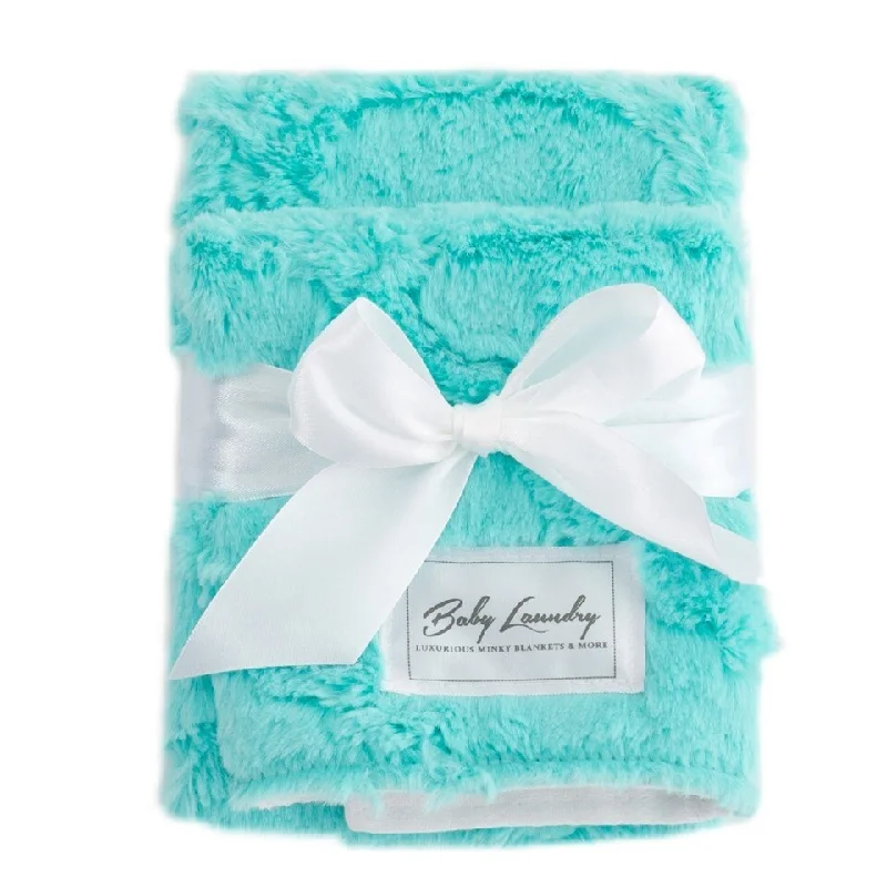 Blanket Love Aruba Burpie Unisex 2 Piece Set, Aqua 13" x 17" - 13" x 17"