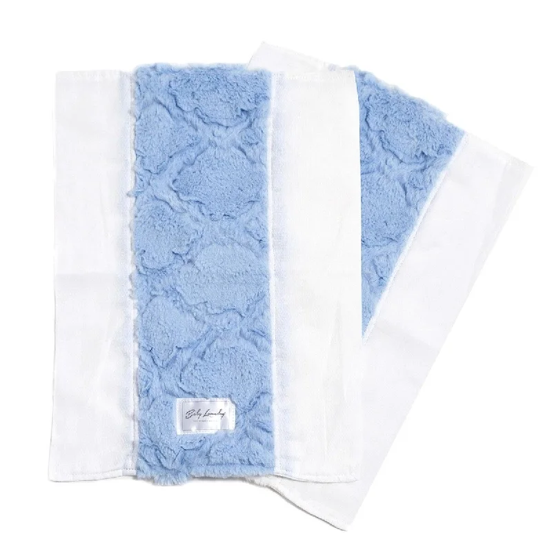 Blanket Love Baby Blue Burpie Unisex 2 Piece Set, 13" x 17" - 13" x 17"