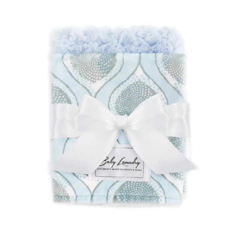 Blanket Love Blue Marquise Burpie Unisex 2 Piece Set, 13" x 17" - 13" x 17"