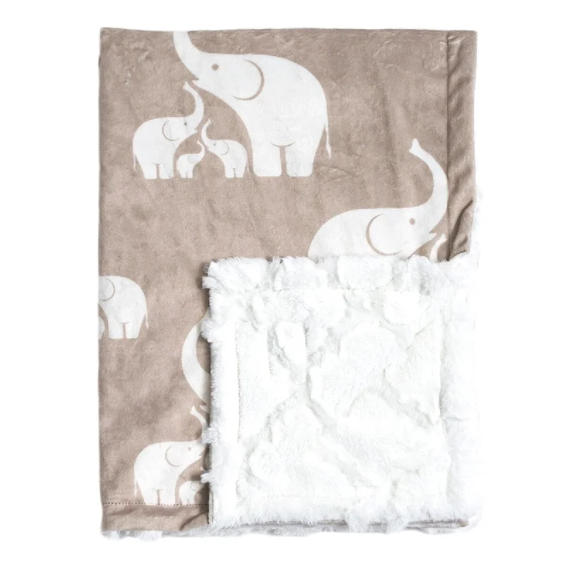 Blanket Love Linen Elephant Blanket Unisex for Baby Size 27" X 36" - 27" x 36"