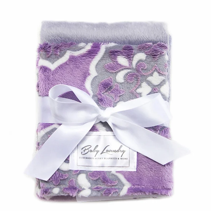 Blanket Love Violet Medallion Burpie Unisex 2 Piece Set, 13" x 17" - 13" x 17"