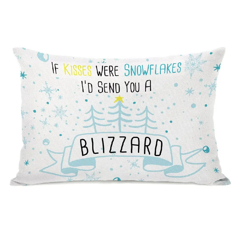 Blizzard Kisses - Multi 14x20 Throw Pillow by OBC