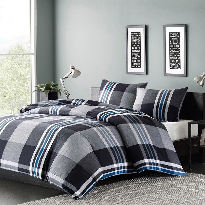 Carbon Loft Sterling 3-piece Grey Duvet Cover Set