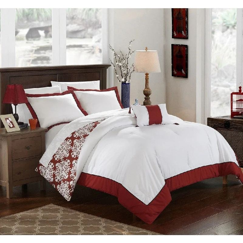 Chic Home 4-Piece Maribeth Marsala Duvet Cover Set