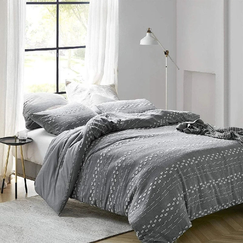 Conceptual Gray Textured Oversized Comforter