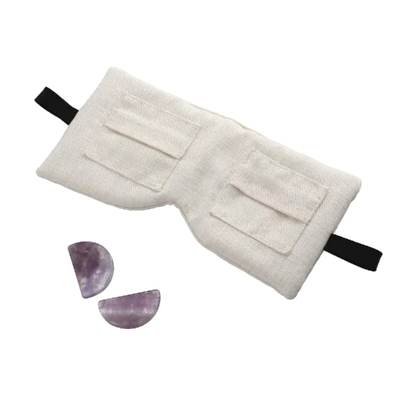 Cotton Eye Pillow With Pockets Removable For Eye Rejuvenation Mothers - White