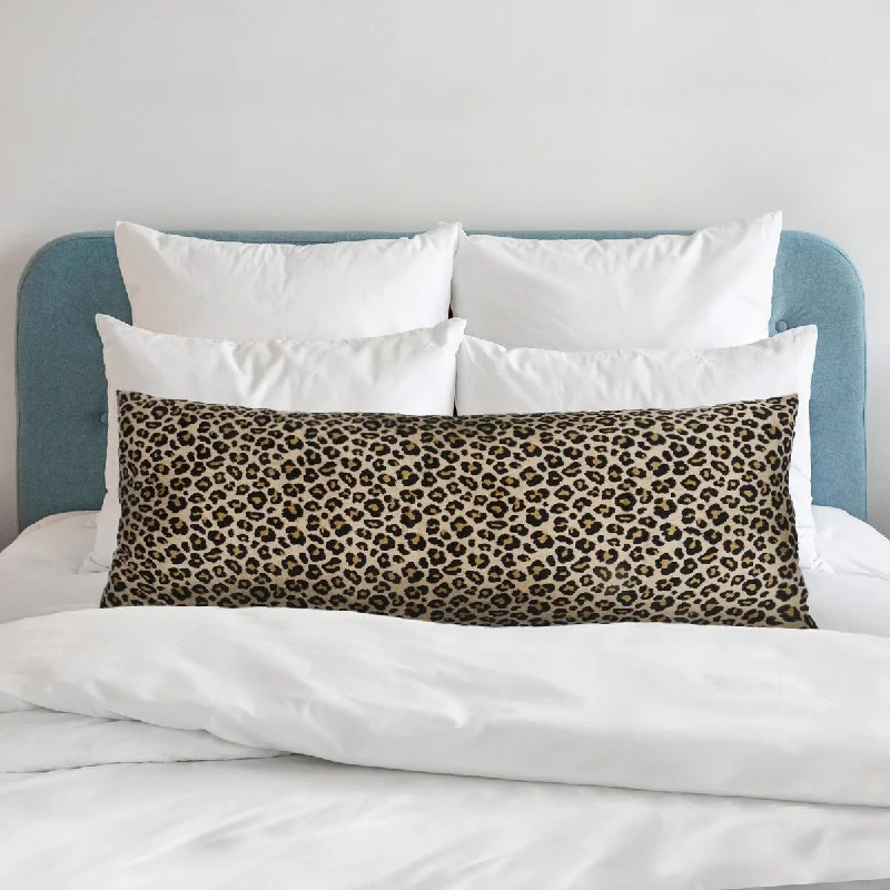 Cozy Classics Leopard Print Fleece Body Pillow Protector