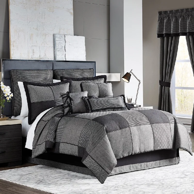 Croscill Oden Jacquard Woven Menswear Collection 4 Piece Comforter Set