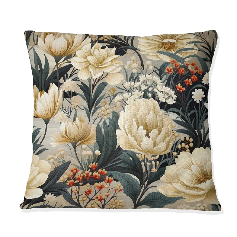 Designart "Coastal Retreat" Plants Printed Throw Pillow