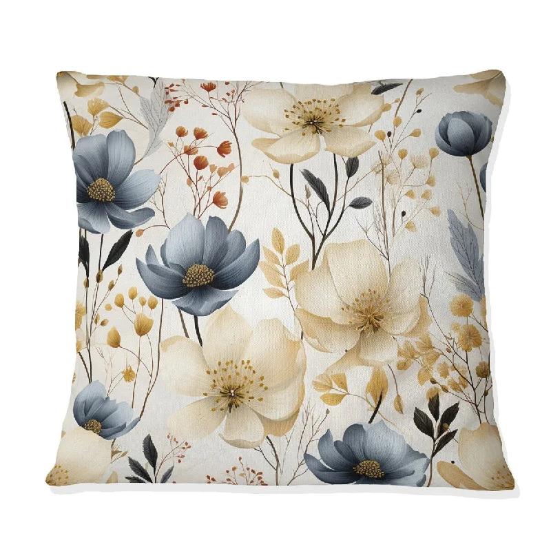 Designart "Ethereal Botanics" Plants Printed Throw Pillow