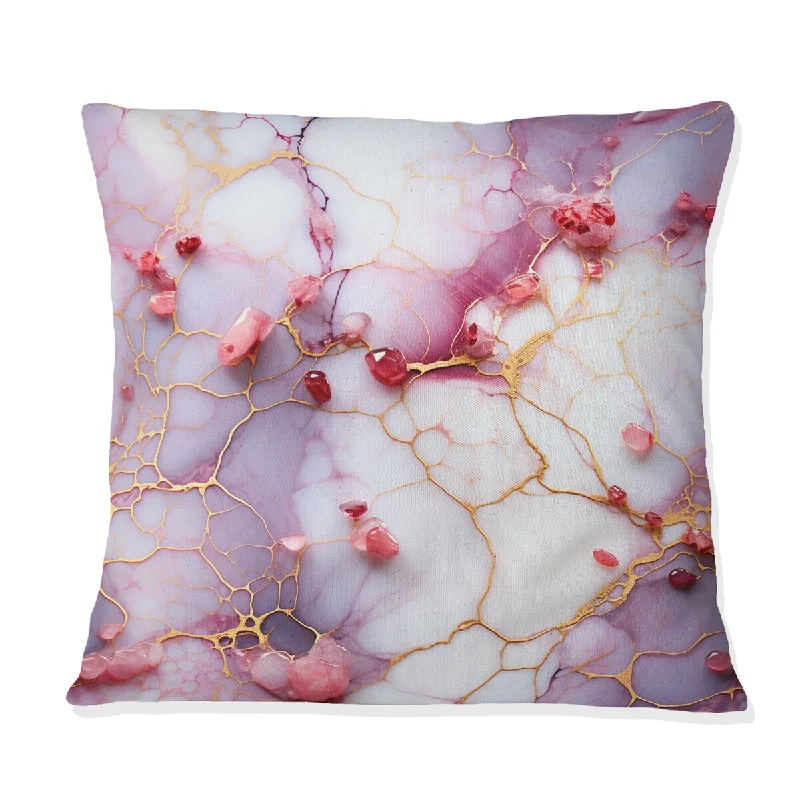 Designart "Fantasy Marble Pattern" Marble Printed Throw Pillow