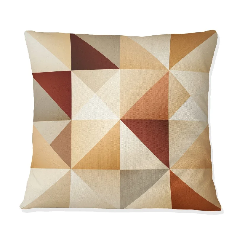 Designart "Geometric Harmony I" Geometric Printed Throw Pillow