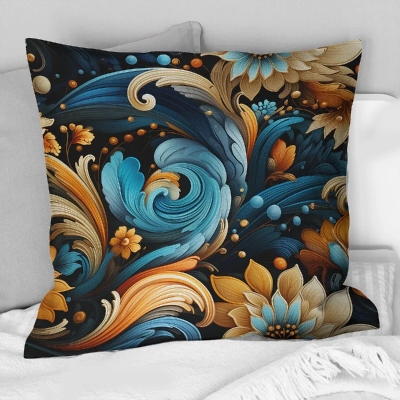 Designart "Industrial Chic Paisley Pattern III" Paisley Printed Throw Pillow