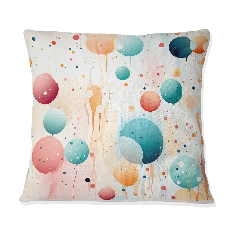 Designart "Mystical Poka Dota Harmony I" Polka Dots Printed Throw Pillow