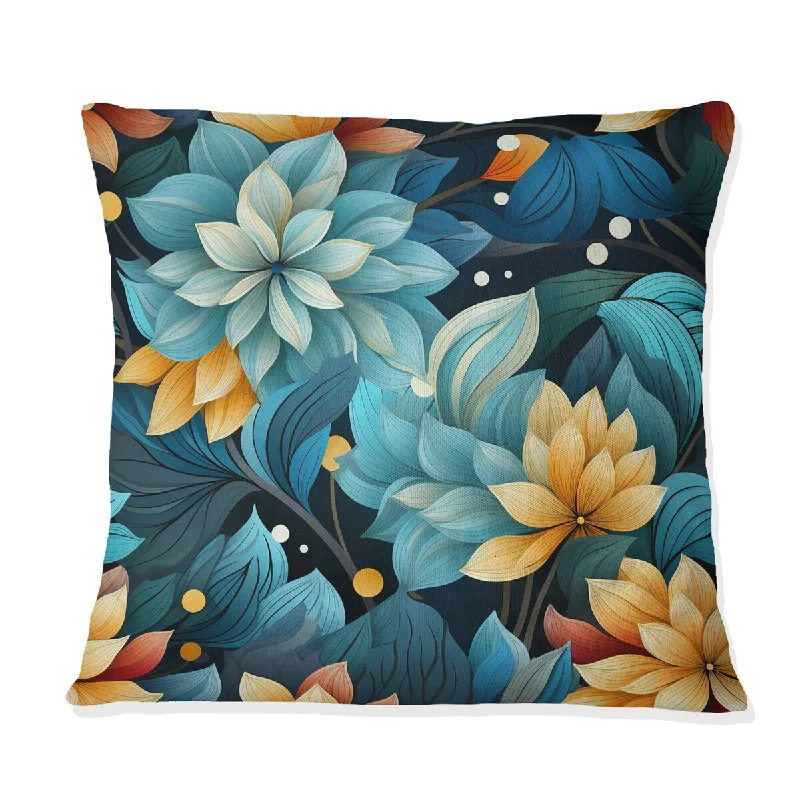 Designart "Natures Meditation" Floral Printed Throw Pillow