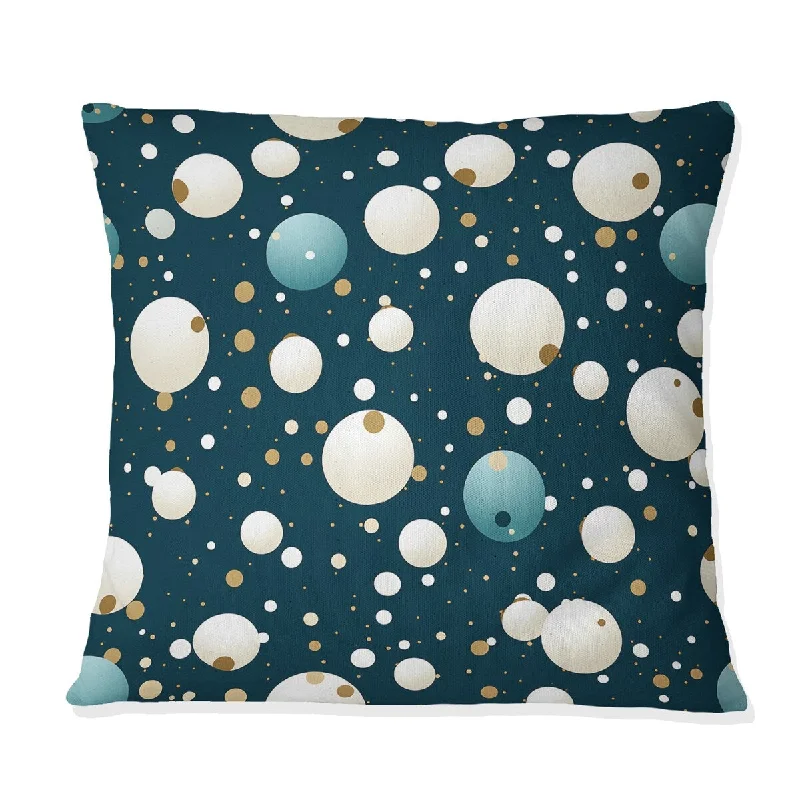 Designart "Nautical Allure Polka Dots Pattern" Polka Dots Printed Throw Pillow